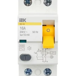 Выключатель дифференциального тока (УЗО) 2п 16А 10мА тип AC ВД1-63 KARAT IEK MDV10-2-016-010