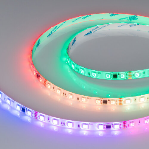 Светодиодная лента герметичная DMX-SE-B60-10mm 24V RGB-PX6 (14 W/m, IP65, 5060, 5m) (Arlight) 039607 - фото