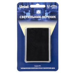 DTL-320 Прямоугольник-Black-Sensor Светильник-ночник, С фотосенсором день-ночь, Черный