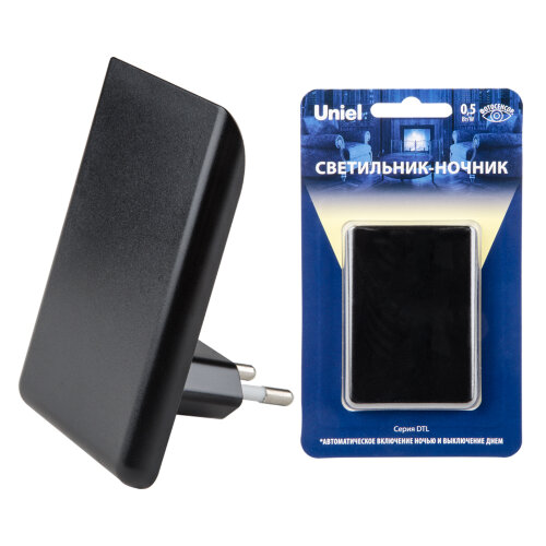 DTL-320 Прямоугольник-Black-Sensor Светильник-ночник, С фотосенсором день-ночь, Черный - фото 8