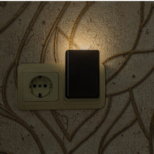 DTL-320 Прямоугольник-Black-Sensor Светильник-ночник, С фотосенсором день-ночь, Черный - фото 5