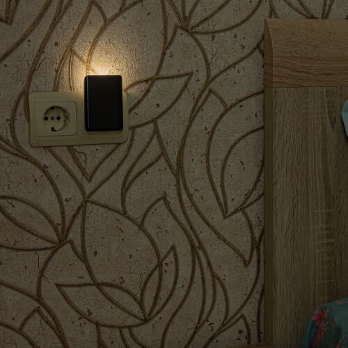 DTL-320 Прямоугольник-Black-Sensor Светильник-ночник, С фотосенсором день-ночь, Черный - фото 6