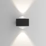 Уличный настенный светильник со светодиодами Lenses черный 35191/W - фото 2