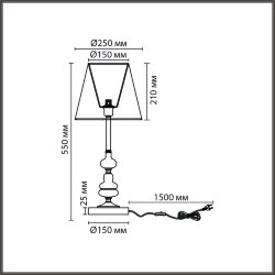 Настольная лампа «LUMION» 8283/1T, серия: KENTUKI - -