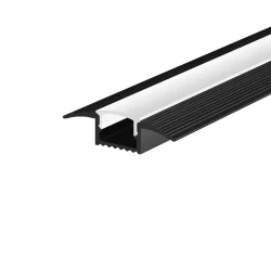 Алюминиевый профиль встраиваемый в пол 37x10 (Черный, 2 м), ALM-3710-S-2M 636023 (Черный) 636023