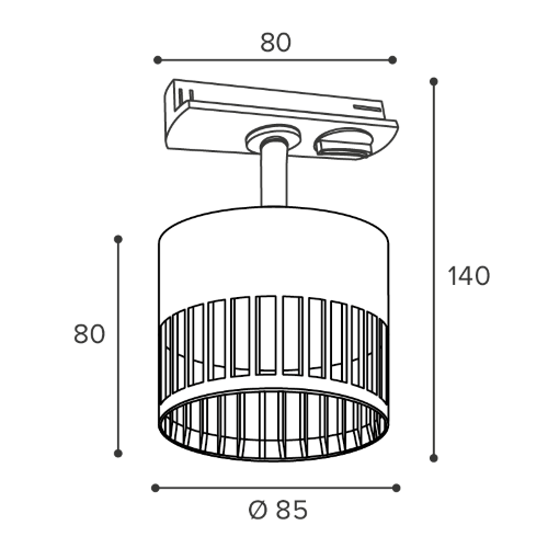 Трековый светильник WOLTA WTL-GU10/19W под лампу GU10 Белый PORTA - фото 2.