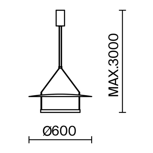Подвесной светильник Атмосфера / Ambience 3000К 30Вт (Черный) MOD280PL-L30B3K - фото 10