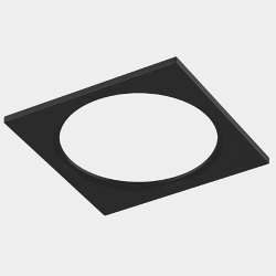 Рамка для серии COMBO 4, квадратная, черная, COMBO-4S1-BL 004187