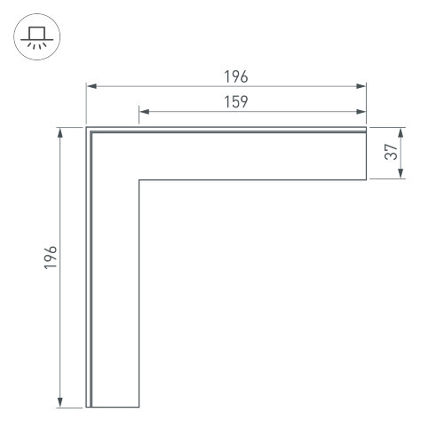Угол SL-LINIA32-FANTOM внешний (Arlight, Металл) - фото 3