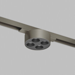 Светильник для трека SHINE GRILL со светодиодом, D74*H28, 48V DC, 6W, RA?90, 3000K, IP20, темный никель, алюминий, Denkirs DK5772-DN