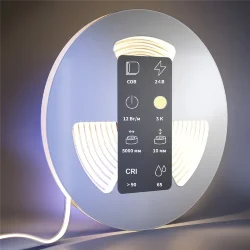 Светодиодная лента Ультра 24В COB 12Вт/м 3000К 5м IP 65 201078 (Белый) 201078