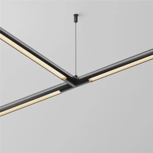 T-образный плоский коннектор для системы Shelf без ввода питания (Черный) - фото 2