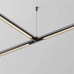 T-образный плоский коннектор для системы Shelf без ввода питания (Черный)