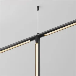 T-образный плоский коннектор для системы Shelf без ввода питания (Черный)