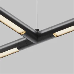 T-образный плоский коннектор для системы Shelf без ввода питания (Черный)