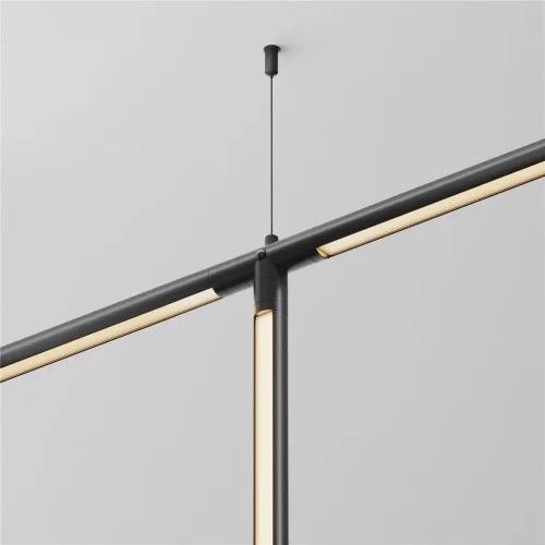 T-образный плоский коннектор для системы Shelf без ввода питания (Черный) - фото 4