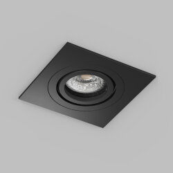 Встраиваемый влагозащищённый светильник HYDRO, IP44, до 15 Вт LED, GU10, алюминий, чёрный, Denkirs DK2111-BK