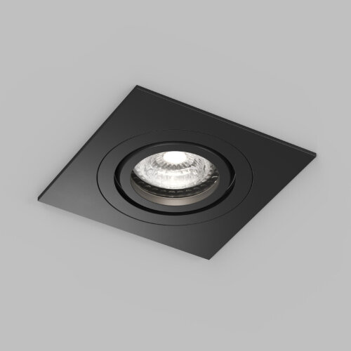 DK2111-BK Встраиваемый влагозащищённый светильник HYDRO, IP44, до 15 Вт LED, GU10, алюминий, чёрный.