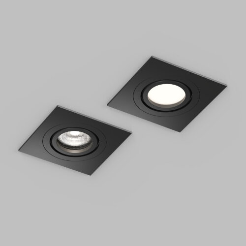 DK2111-BK Встраиваемый влагозащищённый светильник HYDRO, IP44, до 15 Вт LED, GU10, алюминий, чёрный. Фото 4