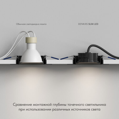 Лампа Denkirs Slim Led | СЛИМ ЛЕД DK4000-7W-BK. Фото 8