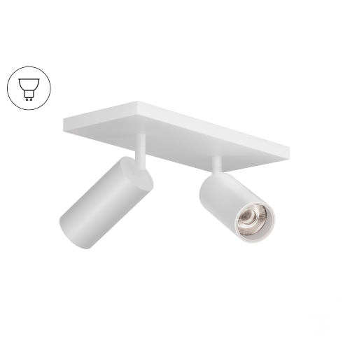 Накладной светильник Trunk Duo (RAL9003/D55 — GU10) - фото 3