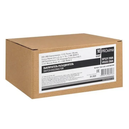 Выключатель-разъединитель ВР32У-35B31250 250А 1 напр. с дугогасит. камерами съемная лев./прав. рукоятка MAXima EKF uvr32-35b31250 - фото 2