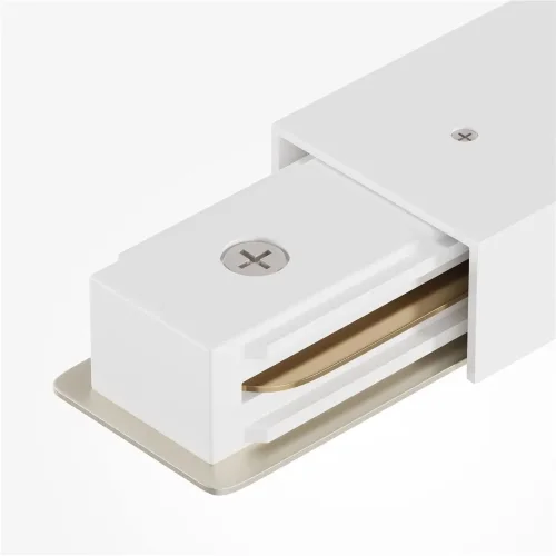 Прямой коннектор питания с вводом питания Unity белый (Белый) - фото 7