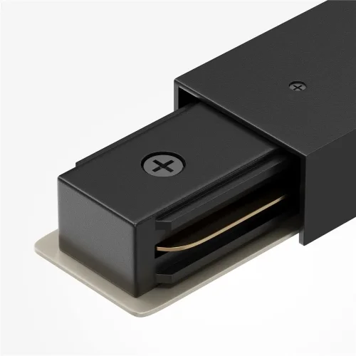 Прямой коннектор питания с вводом питания Unity черный (Черный) - фото 7