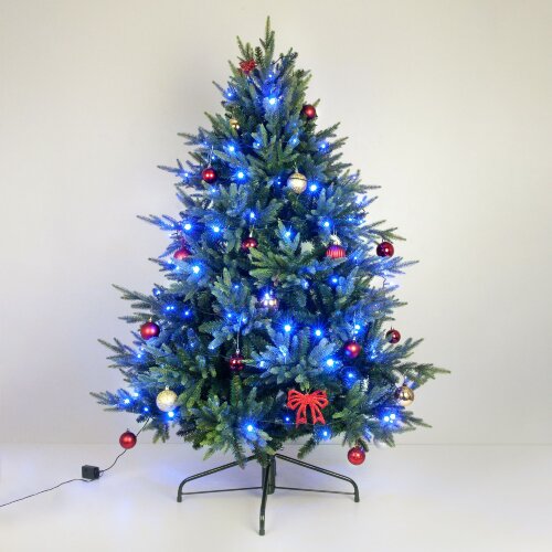 Праздничная гирлянда нить голубой 5м IP20 - Фото 3