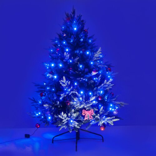 Праздничная гирлянда нить голубой 5м IP20 - Фото 5