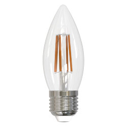 LED-C35-13W-3000K-E27-CL PLS02WH Лампа светодиодная, Форма свеча, прозрачная, Серия Sky, Теплый белый свет 3000К.