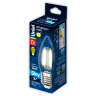 LED-C35-13W-3000K-E27-CL PLS02WH Лампа светодиодная, Форма свеча, прозрачная, Серия Sky, Теплый белый свет 3000К. - фото 4