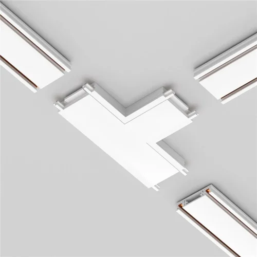 Коннектор питания T-образный Radity белый (Белый) - фото 6