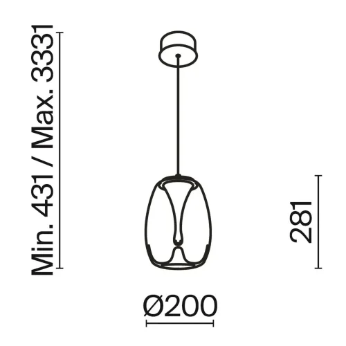 Подвесной светильник Splash 3000К 7Вт (Золото) - фото 2