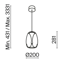 Подвесной светильник Splash 3000К 7Вт (Золото)