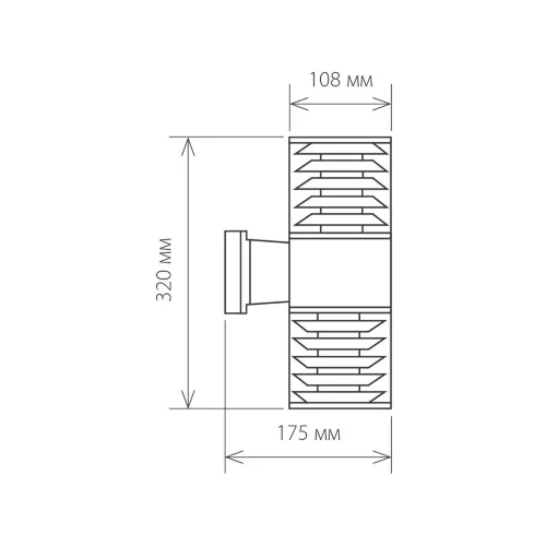 Настенный уличный светильник 1407 Techno cерый IP54 1407 Techno cерый - фото 3