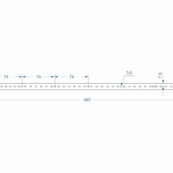 Светодиодная линейка Brillare: SMD2835*40-497x15-4PIN