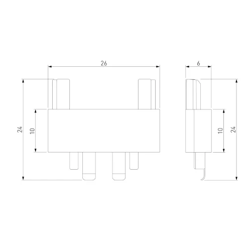 Коннектор для четырёхстороннего соединителя накладного шинопровода Flat Magnetic 85004/00 - фото 10