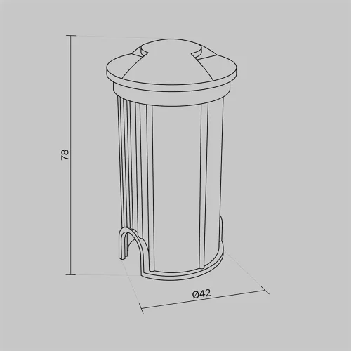 Встраиваемый светильник Flash 3000K 1Вт IP 67 (Серебро) - фото 10