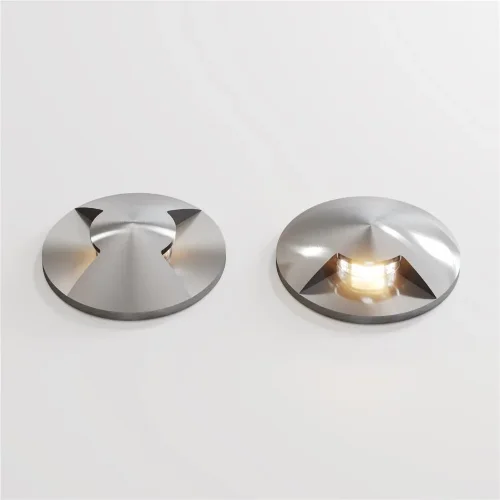 Встраиваемый светильник Flash 3000K 1Вт IP 67 (Серебро) - фото 8