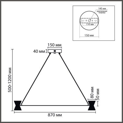 Люстра подвесная «LUMION» 8341/54L, серия: VINORA (крепление на планке). Фото 3.