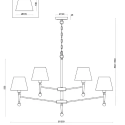 Подвесной светильник Freya FR5190PL-12BS (Латунь)