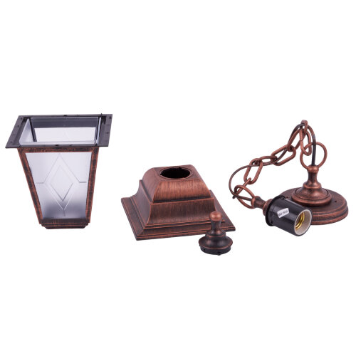 UUL-A01H 60W-E27 IP44 COPPER Светильник уличный, под лампу Е27, Архитектурный подвесной, Цвет корпуса медный, TM Uniel - фото 2