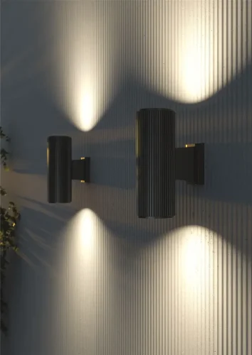 Настенный светильник (бра) Rando E27х2 60Вт IP 54 (Черный) - фото 3