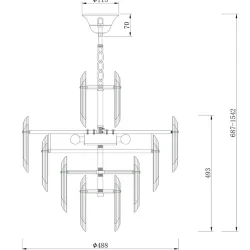 Подвесной светильник Flare E14х6 (Золото)