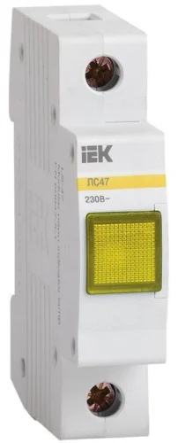 Лампа сигнальная ЛС-47 желт. KARAT IEK MLS10-230-K05 - фото