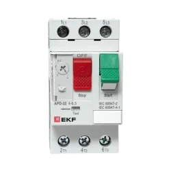 Выключатель автоматический для защиты двигателя АПД-32 4-6.3А EKF apd-me-6.3
