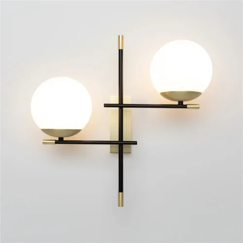 Настенный светильник (бра) Nostalgia E14х2 40Вт (Черный и Золото) - фото 7