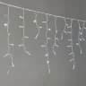 Гирлянда Бахрома 3,1 x 0,5 м Белая 220В, 120 LED, Провод Белый Каучук 2,3мм, IP65. Фото 2.