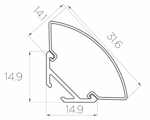 Профиль алюминиевый LC-LSU-1515-2 Anod - фото 4
